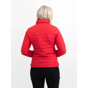 Chaqueta acolchada de mujer James Harvest Arches Woman 2121050, Rojo, con modelo, vista posterior