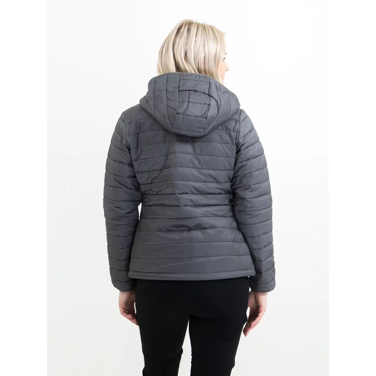 Chaqueta mujer JAMES HARVEST MEADOWS WOMAN 2121052 26 Chaqueta acolchada de mujer James Harvest Meadows Woman 2121052, Gris acero, con modelo, vista posterior