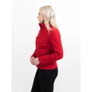 Chaqueta de mujer James Harvest Valley Woman 2121054, Rojo, con modelo, lateral izquierdo
