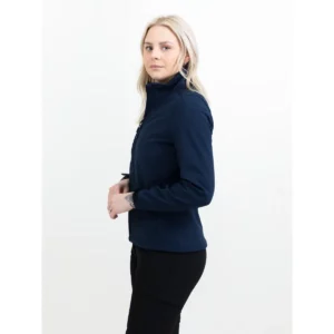Chaqueta softshell de mujer James Harvest Mammoth Woman 2121056, Marino, con modelo, lateral izquierdo