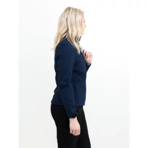 Chaqueta softshell de mujer James Harvest Mammoth Woman 2121056, Marino, con modelo, lateral derecho