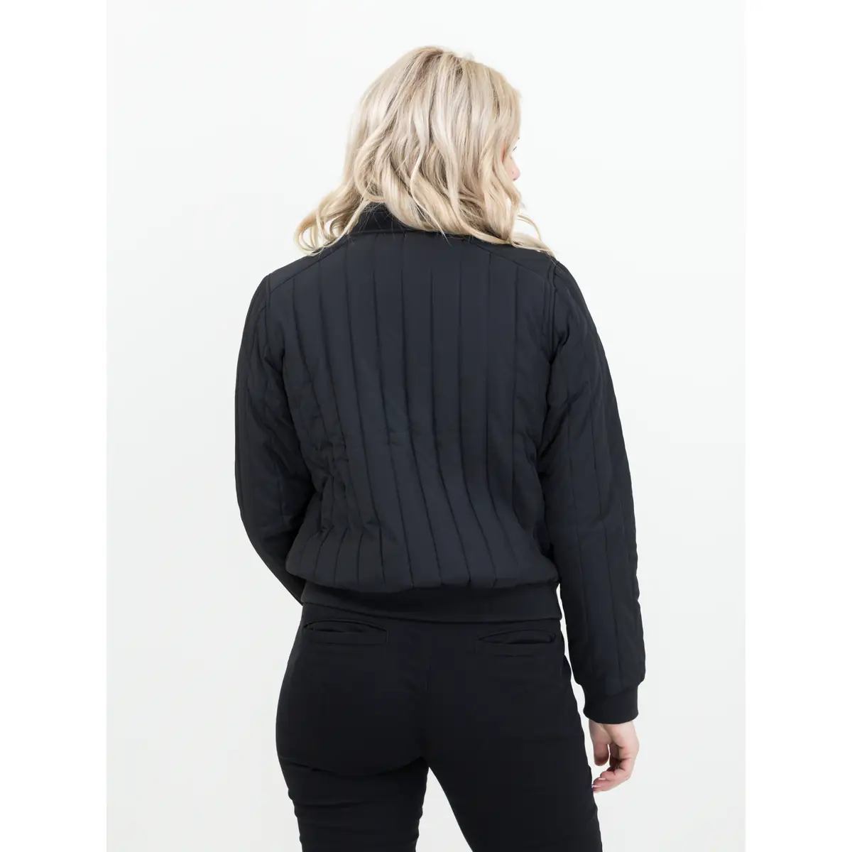 Chaqueta mujer JAMES HARVEST SCARSDALE JACKET 2121059 13 Chaqueta acolchada James Harvest Scarsdale Jacket Women 2121059, Negro, con modelo, vista posterior