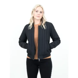 Chaqueta acolchada James Harvest Scarsdale Jacket Women 2121059, Negro, con modelo, vista frontal