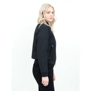 Chaqueta acolchada James Harvest Scarsdale Jacket Women 2121059, Negro, con modelo, lateral derecho