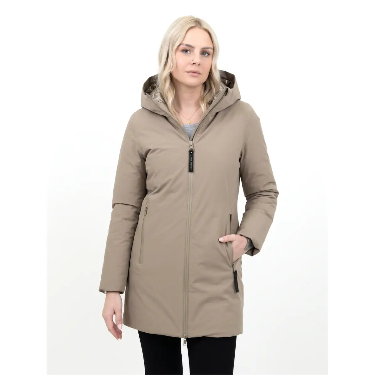Chaqueta mujer JAMES HARVEST MONTANA PARKA W 2121062 1 Chaqueta mujer JAMES HARVEST MONTANA PARKA W 2121062, Nogal, vista frontal con modelo