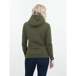 Sudadera mujer JAMES HARVEST HARDIN HEIGHTS WOMAN 2122041, Moss green, con modelo, vista posterior