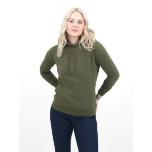Sudadera mujer JAMES HARVEST HARDIN HEIGHTS WOMAN 2122041, Moss green, con modelo, vista frontal