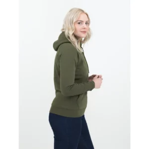 Sudadera mujer JAMES HARVEST HARDIN HEIGHTS WOMAN 2122041, Moss green, con modelo, vista lateral
