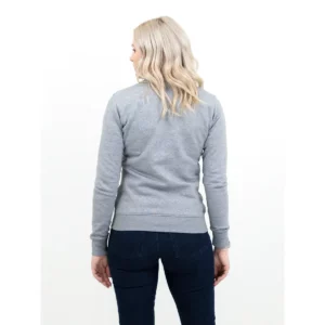 Sudadera mujer JAMES HARVEST MELVILLE HEIGHTS WOMAN 2122042, Gris marengo, con modelo, vista posterior