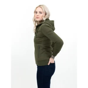 Sudadera mujer JAMES HARVEST WESTWOOD HEIGHTS WOMAN 2122043, Moss green, con modelo, vista lateral