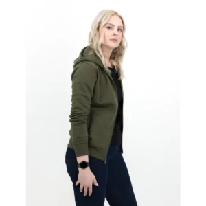 Sudadera mujer JAMES HARVEST WESTWOOD HEIGHTS WOMAN 2122043, Moss green, con modelo, vista frontal
