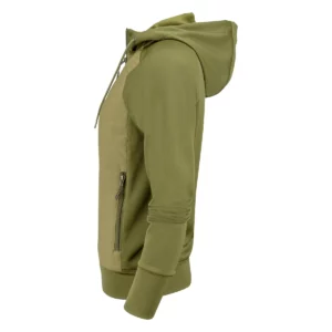 Sudadera de mujer James Harvest Keyport 2122044, Moss green, lateral izquierdo
