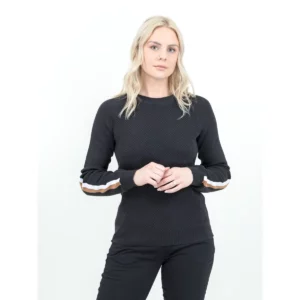Jersey de mujer James Harvest Scarsdale Sweater 2122513, Negro, con modelo, vista frontal