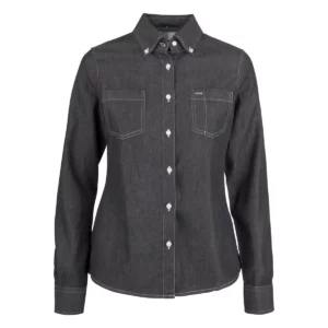 Camisa mujer JAMES HARVEST JUPITER LADIES 2123025, Black denim, vista frontal