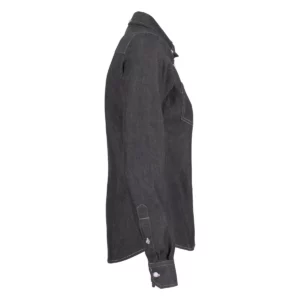 Camisa mujer JAMES HARVEST JUPITER LADIES 2123025, Black denim, lateral derecho