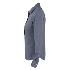Camisa de mujer James Harvest Burlingham Woman 2123028, Marino, lateral izquierdo