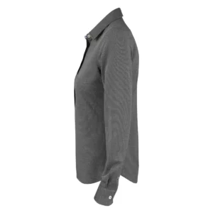 Camisa de mujer James Harvest Burlingham Woman 2123028, Negro, lateral izquierdo