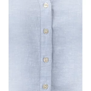 Camisa de mujer James Harvest Townsend Woman 2123032, Azul claro, detalle de tejido y botones