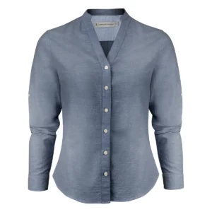 Camisa de mujer James Harvest Townsend Woman 2123032, Marino, vista frontal