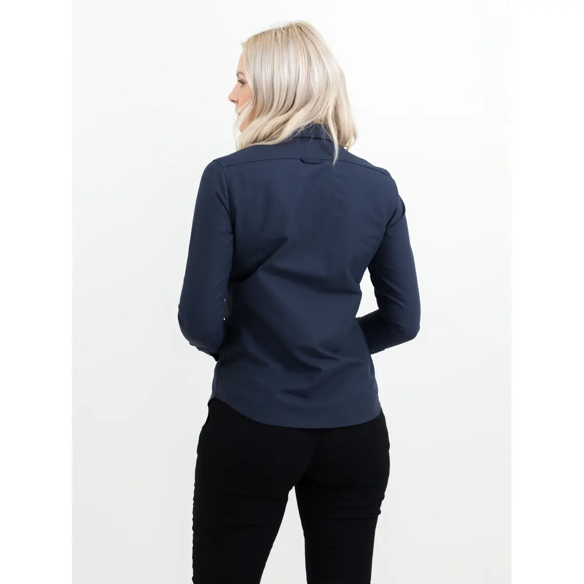 Camisa de mujer JAMES HARVEST ALLEN OXFORD WOMAN 2123033 12 Camisa de mujer James Harvest Allen Oxford Woman 2123033, Marino, con modelo, vista posterior