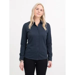 Camisa de mujer James Harvest Upton Shirt 2123035, Marino, con modelo, vista frontal