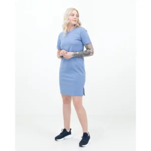 Vestido JAMES HARVEST AMERICAN T-SHIRT DRESS WOMEN 2124011, Summer blue, con modelo, vista frontal