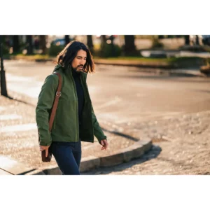 Jersey de hombre James Harvest Ashland Turtle 2112513, con modelo bajo chaqueta, otra vista