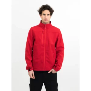 Chaqueta softshell de hombre James Harvest Mammoth 2131045, Rojo, con modelo, vista frontal