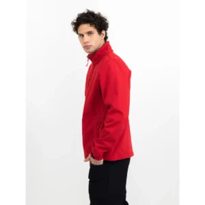 Chaqueta softshell de hombre James Harvest Mammoth 2131045, Rojo, con modelo, lateral izquierdo