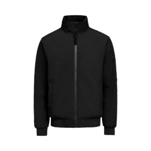Chaqueta hombre JAMES HARVEST MONTANA BOMBERJACKET 2131050, Negro, vista frontal sin capucha