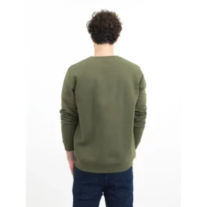 Sudadera de hombre James Harvest Alder Heights 2132024, Moss green, con modelo, vista posterior