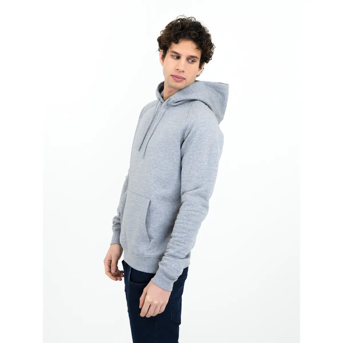 Sudadera hombre JAMES HARVEST HARDIN HEIGHTS 2132025 19 Sudadera hombre JAMES HARVEST HARDIN HEIGHTS 2132025, Gris marengo, con modelo, vista lateral