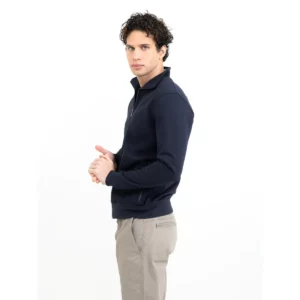 Sudadera hombre JAMES HARVEST MELVILLE HEIGHTS 2132026, Marino, con modelo, vista lateral