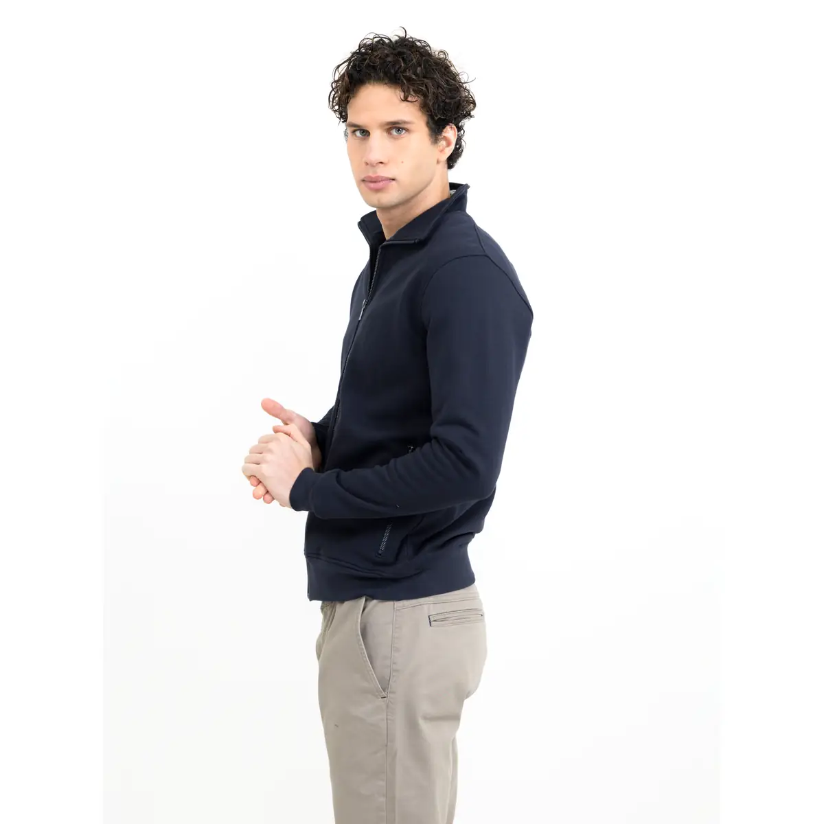 Sudadera hombre JAMES HARVEST MELVILLE HEIGHTS 2132026 19 Sudadera hombre JAMES HARVEST MELVILLE HEIGHTS 2132026, Marino, con modelo, vista lateral