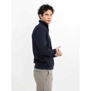 Sudadera hombre JAMES HARVEST MELVILLE HEIGHTS 2132026, Marino, con modelo, vista lateral