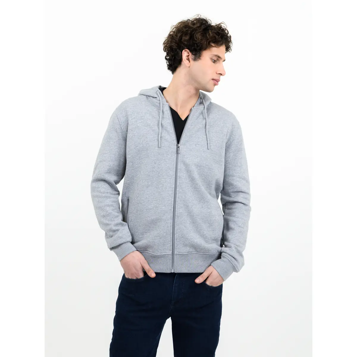 Sudadera hombre JAMES HARVEST WESTWOOD HEIGHTS 2132027 2 Sudadera hombre JAMES HARVEST WESTWOOD HEIGHTS 2132027, Gris marengo, con modelo, vista frontal