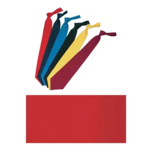 Corbata de nudo Leiber 02/157 en varios colores y muestra de tejido rojo