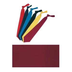 Corbata de nudo Leiber 02/157 en varios colores y muestra de tejido burdeos