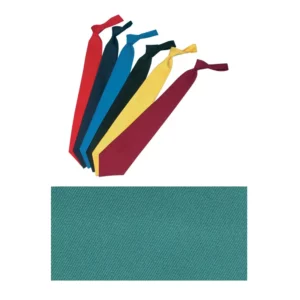 Corbata de nudo Leiber 02/157 en varios colores y muestra de tejido petróleo