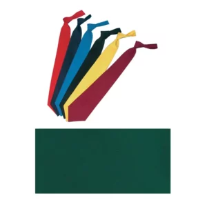 Corbata de nudo Leiber 02/157 en varios colores y muestra de tejido verde botella