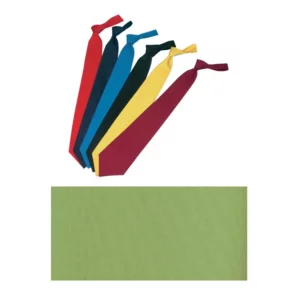 Corbata de nudo Leiber 02/157 en varios colores y muestra de tejido verde manzana