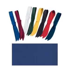 Corbata de servicio Leiber 02/190 en varios colores y muestra de tejido azul royal