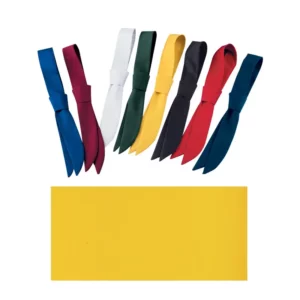 Corbata de servicio Leiber 02/190 en varios colores y muestra de tejido amarillo