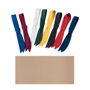 Corbata de servicio Leiber 02/190 en varios colores y muestra de tejido arena