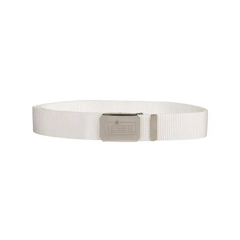 Cinturón ajustable Leiber 02/2446 1 Cinturón ajustable Leiber 02/2446 blanco con cierre metálico, vista frontal