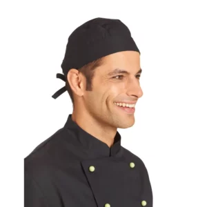 Modelo con bandana de cocina Leiber 02/328 negra