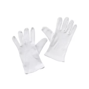 Guantes de servicio Leiber 02/37 blancos, vista frontal de un par