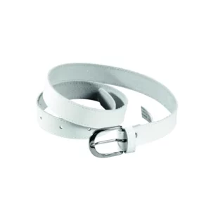 Cinturón de piel Leiber 02/413 blanco, vista del reverso