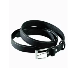 Cinturón de piel Leiber 02/414 negro, vista del reverso