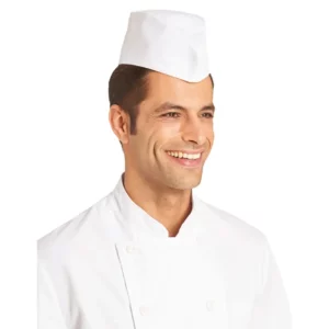 Gorro barco de cocina Leiber 02/415 blanco, vista frontal